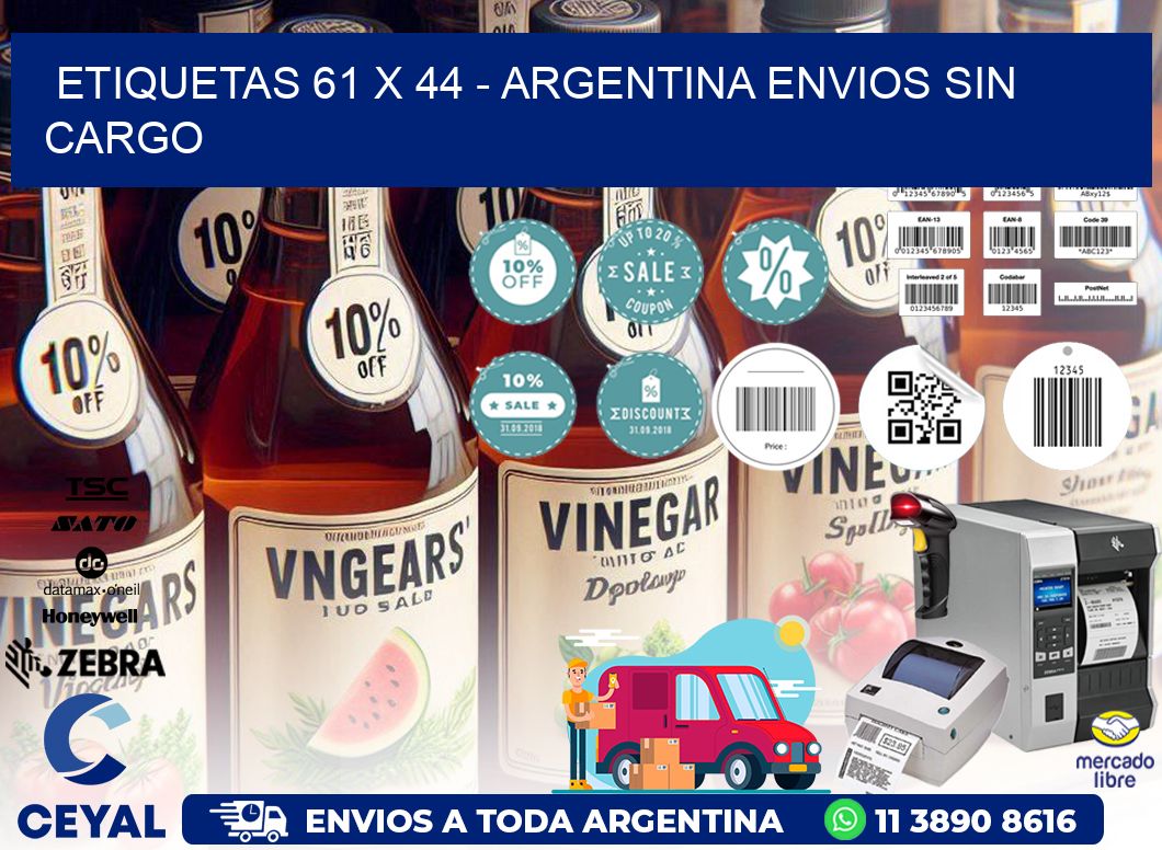 ETIQUETAS 61 x 44 - ARGENTINA ENVIOS SIN CARGO