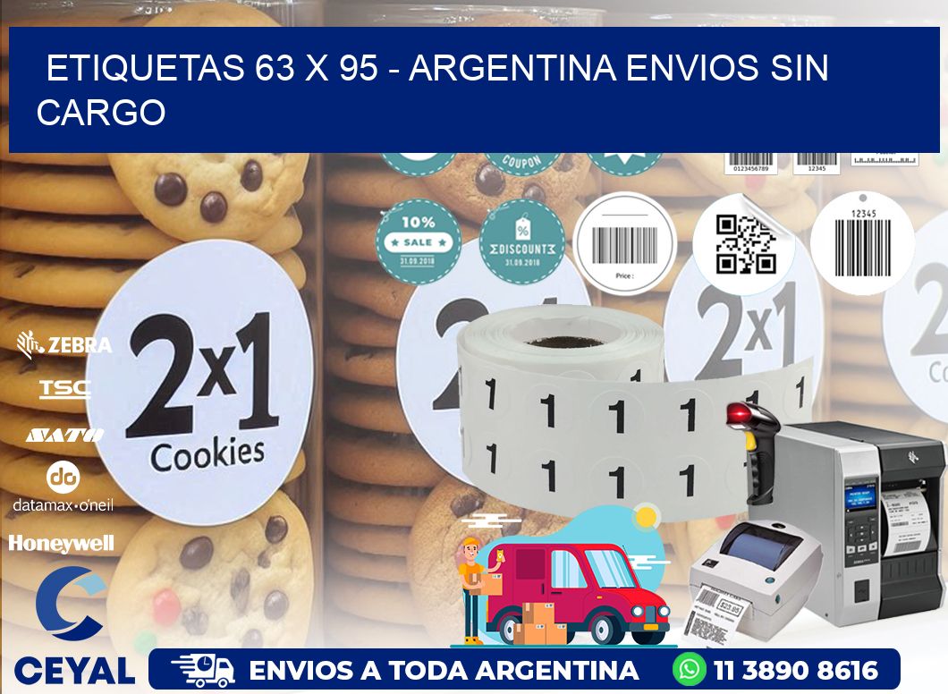 ETIQUETAS 63 x 95 - ARGENTINA ENVIOS SIN CARGO