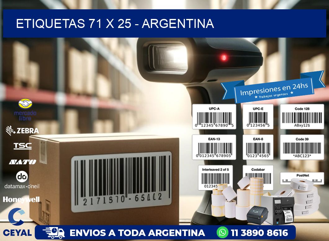 ETIQUETAS 71 x 25 - ARGENTINA