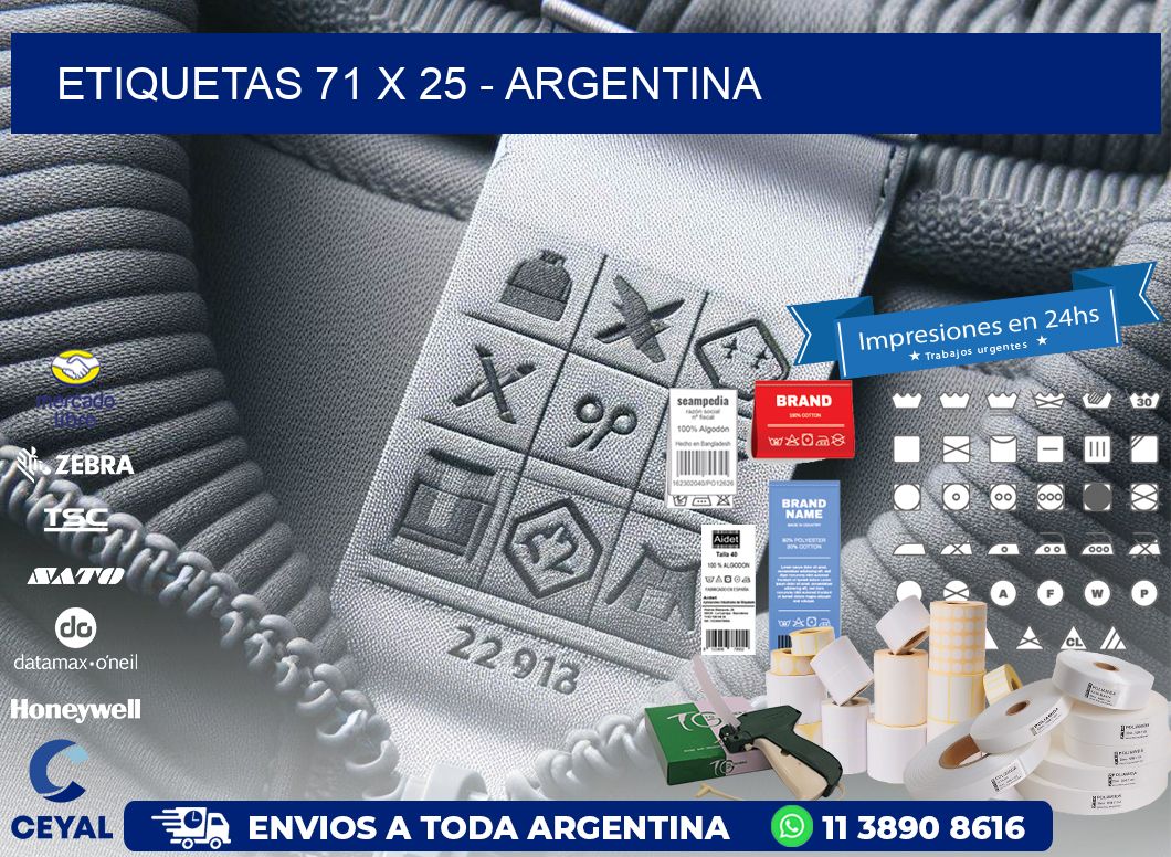 ETIQUETAS 71 x 25 - ARGENTINA