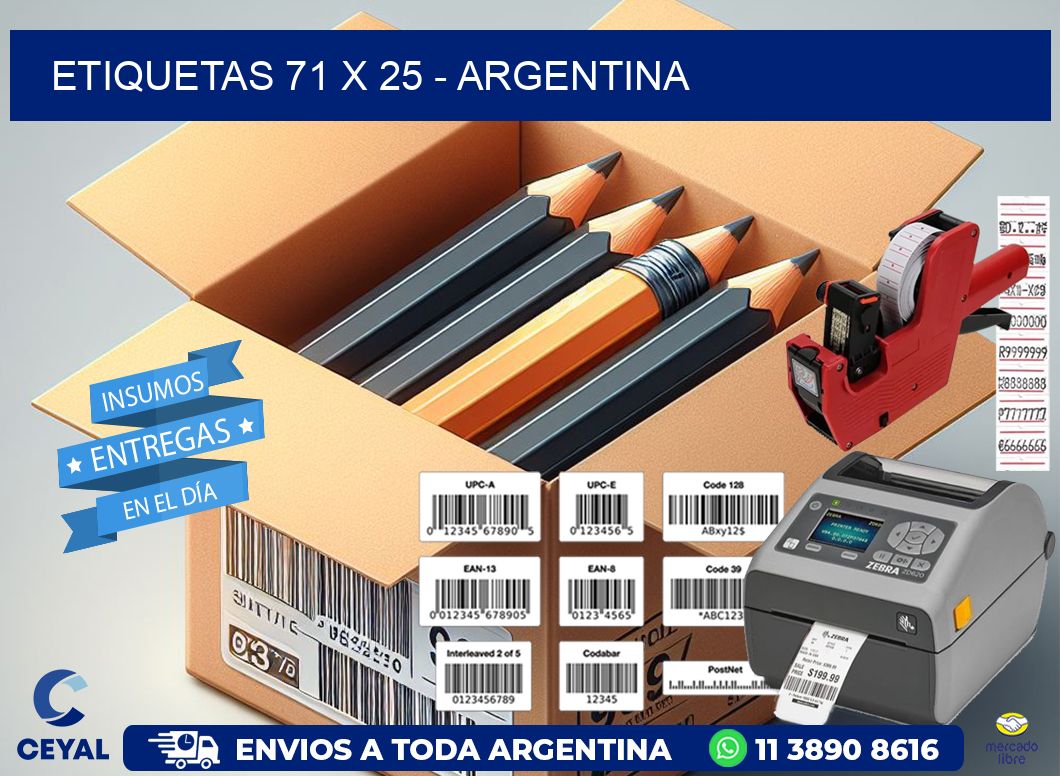 ETIQUETAS 71 x 25 - ARGENTINA