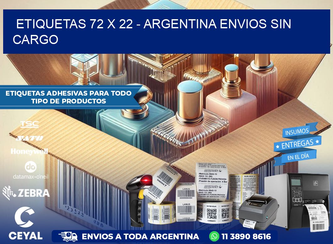 ETIQUETAS 72 x 22 – ARGENTINA ENVIOS SIN CARGO