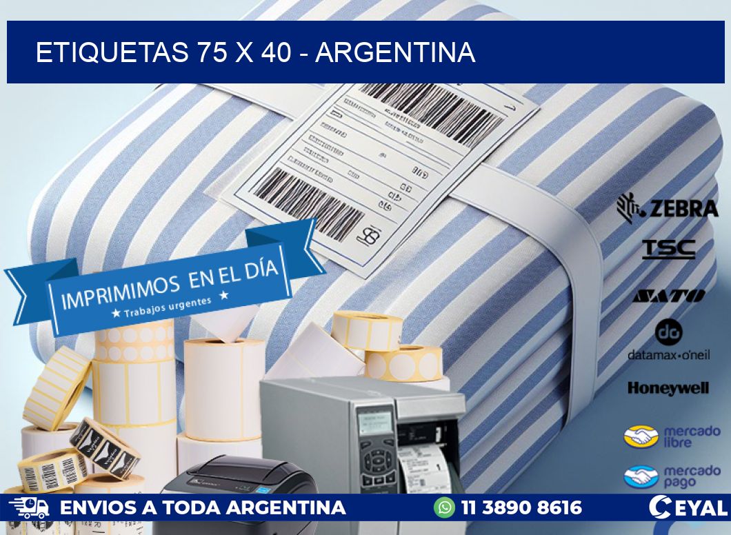 ETIQUETAS 75 x 40 - ARGENTINA