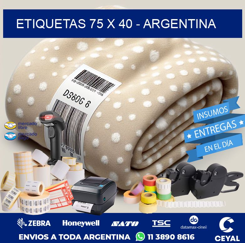 ETIQUETAS 75 x 40 - ARGENTINA