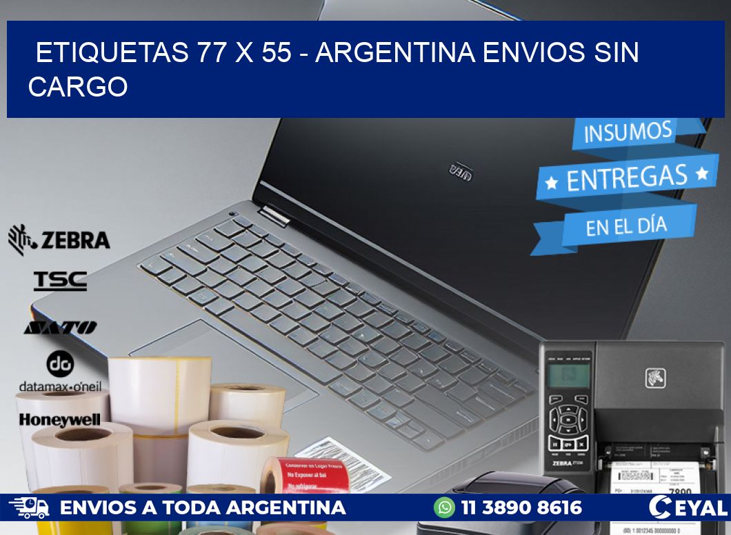 ETIQUETAS 77 x 55 - ARGENTINA ENVIOS SIN CARGO