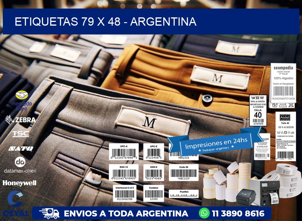 ETIQUETAS 79 x 48 - ARGENTINA