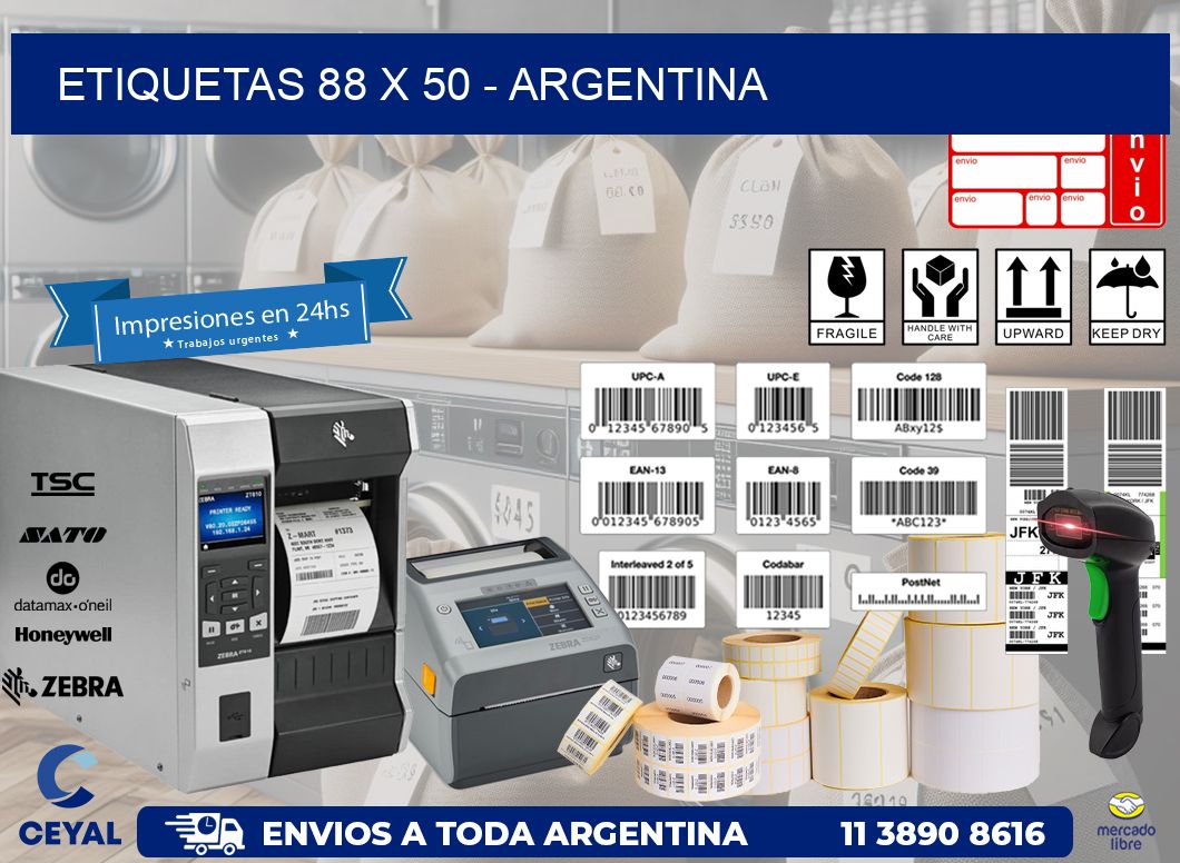 ETIQUETAS 88 x 50 - ARGENTINA