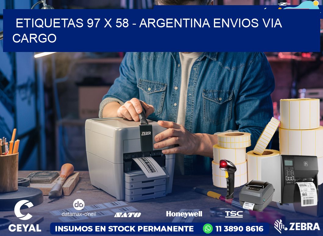 ETIQUETAS 97 x 58 - ARGENTINA ENVIOS VIA CARGO