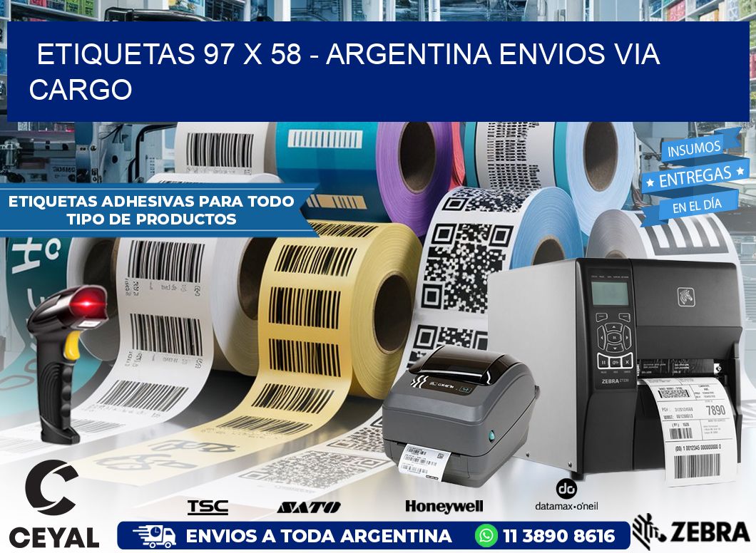 ETIQUETAS 97 x 58 – ARGENTINA ENVIOS VIA CARGO