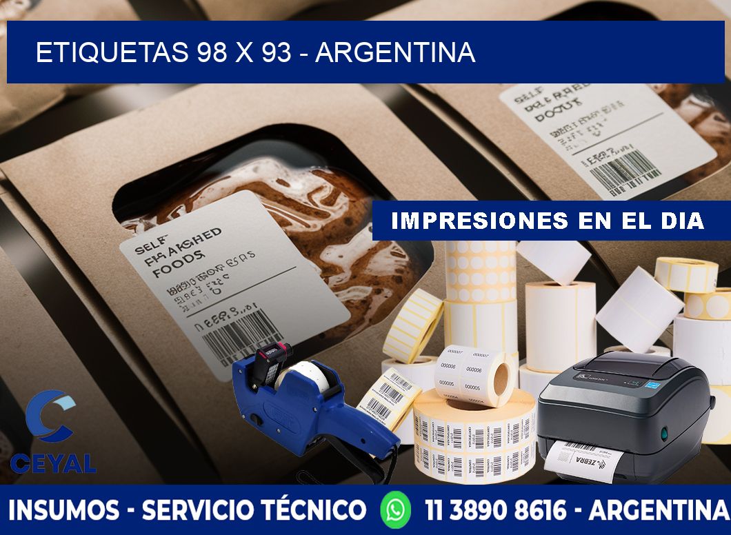 ETIQUETAS 98 x 93 - ARGENTINA