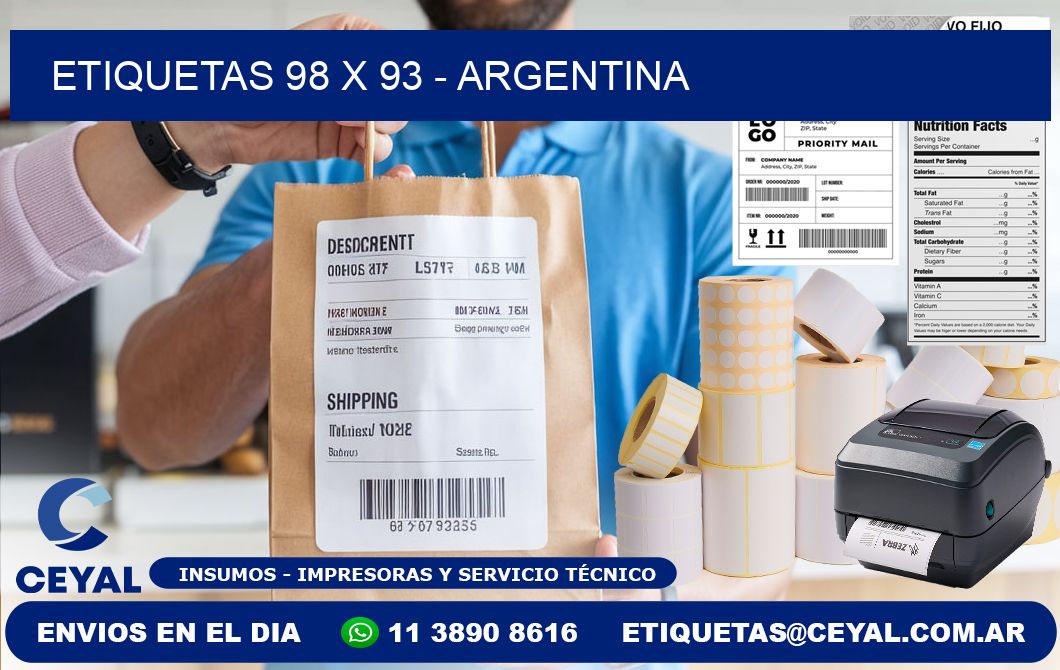 ETIQUETAS 98 x 93 - ARGENTINA