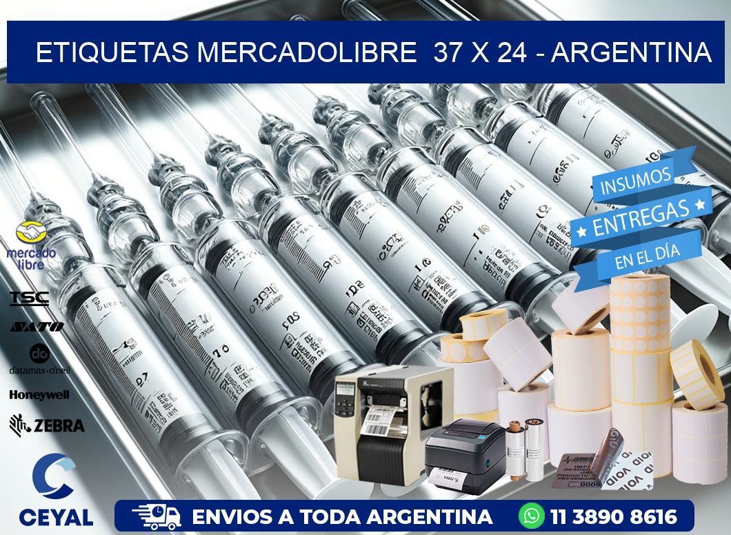 ETIQUETAS MERCADOLIBRE  37 x 24 – ARGENTINA