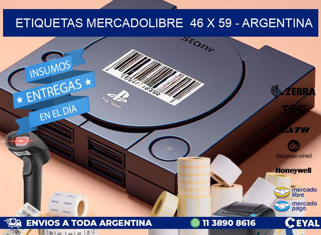 ETIQUETAS MERCADOLIBRE  46 x 59 - ARGENTINA