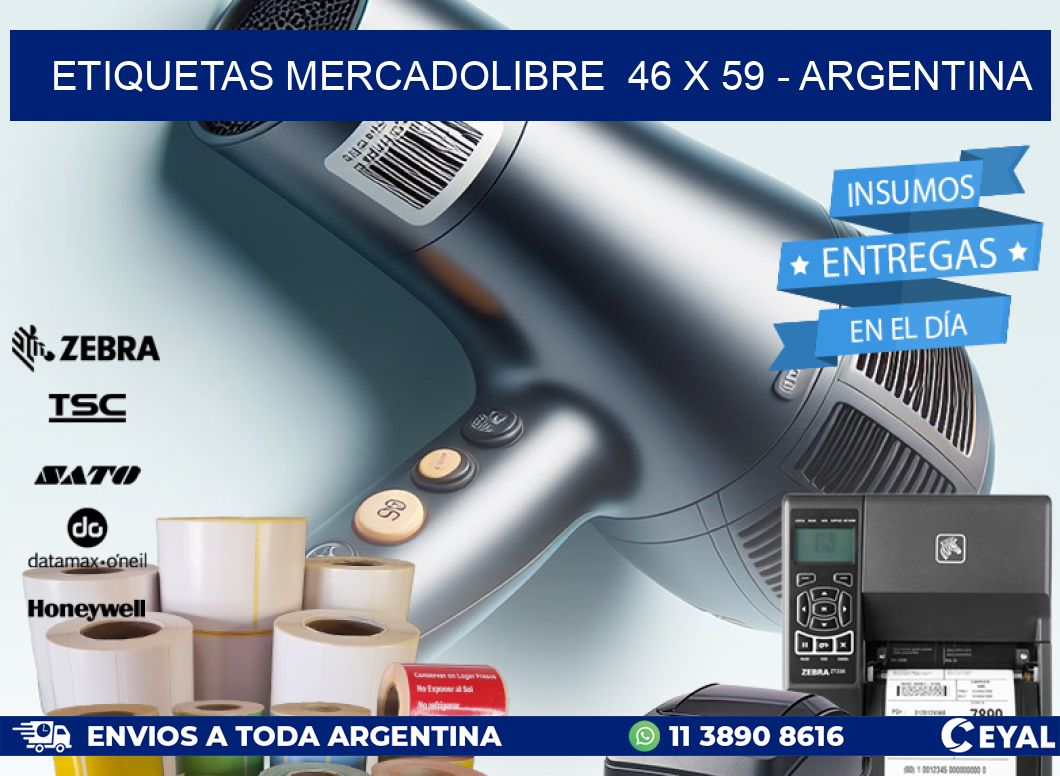 ETIQUETAS MERCADOLIBRE  46 x 59 - ARGENTINA