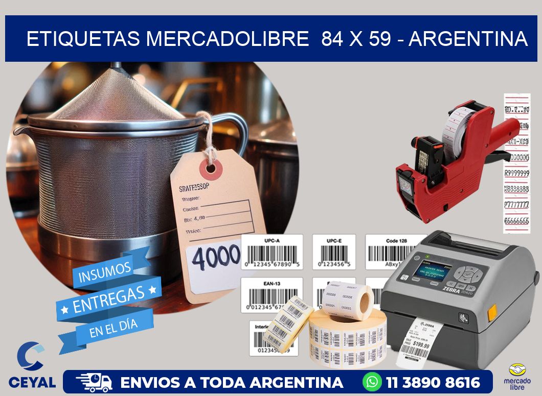 ETIQUETAS MERCADOLIBRE  84 x 59 – ARGENTINA