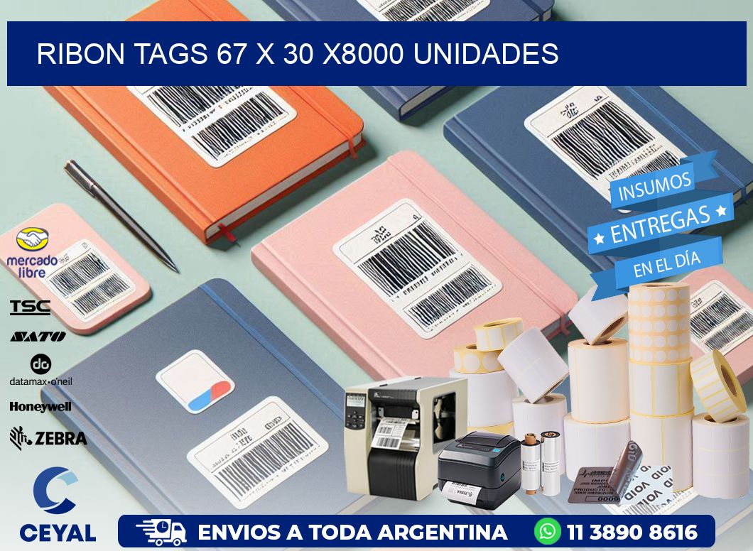 RIBON TAGS 67 x 30 X8000 UNIDADES