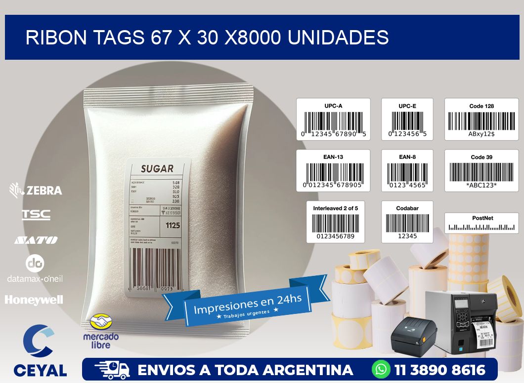 RIBON TAGS 67 x 30 X8000 UNIDADES