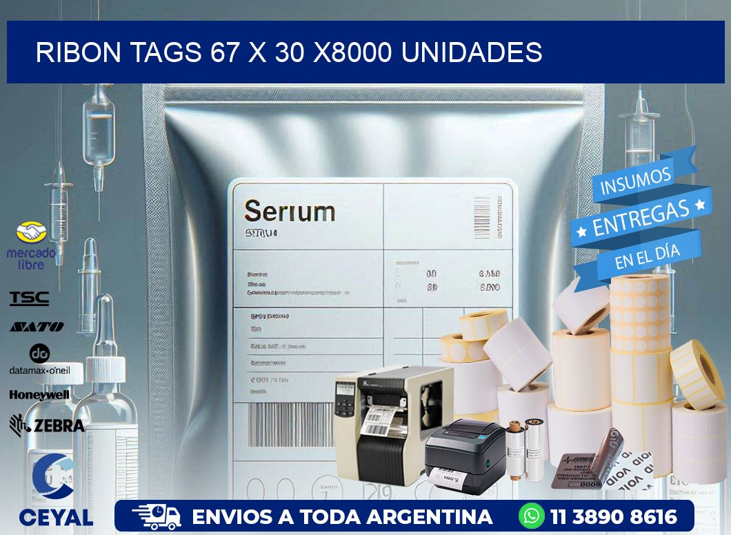 RIBON TAGS 67 x 30 X8000 UNIDADES