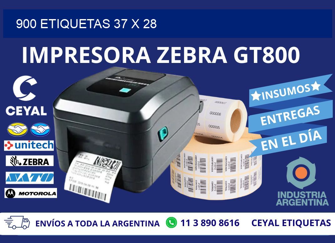 900 ETIQUETAS 37 x 28