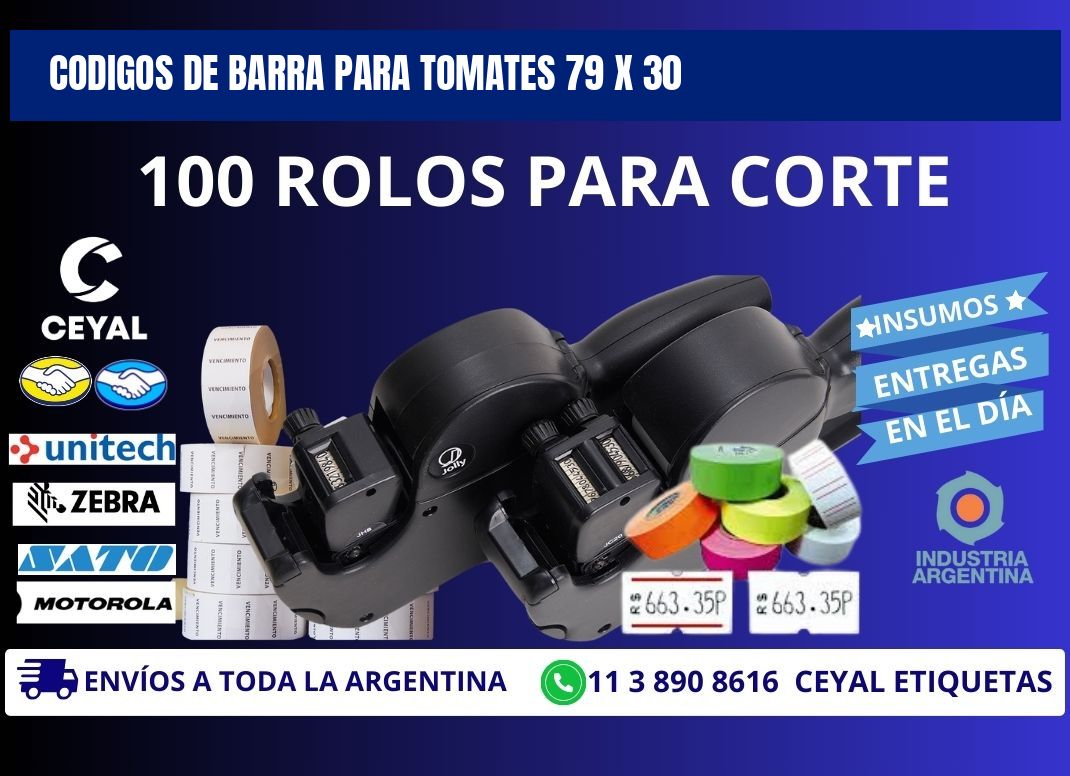 CODIGOS DE BARRA PARA TOMATES 79 x 30