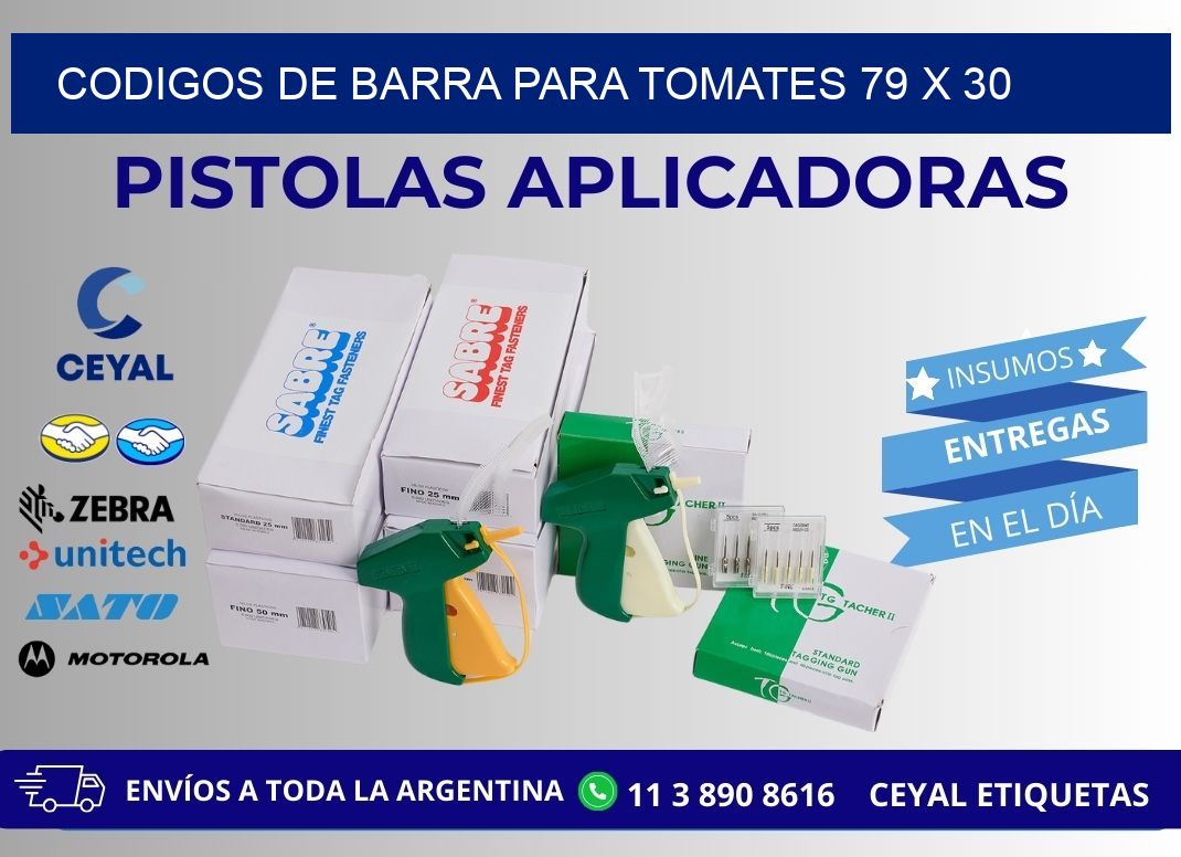 CODIGOS DE BARRA PARA TOMATES 79 x 30