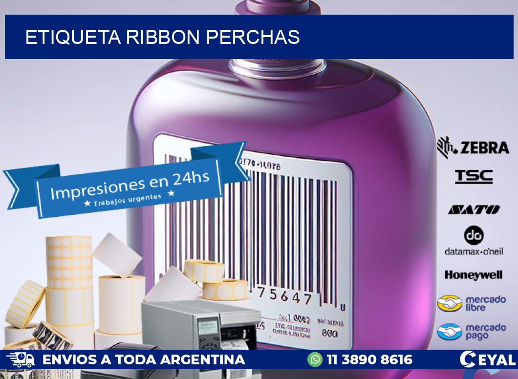 ETIQUETA RIBBON PERCHAS