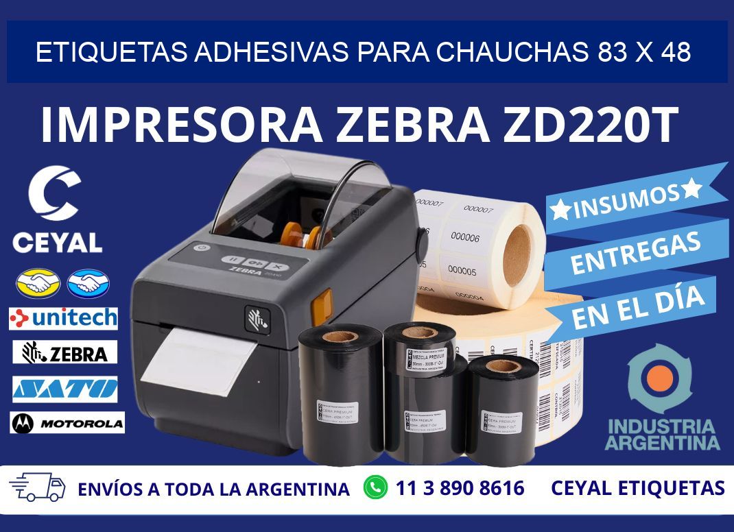 ETIQUETAS ADHESIVAS PARA CHAUCHAS 83 x 48