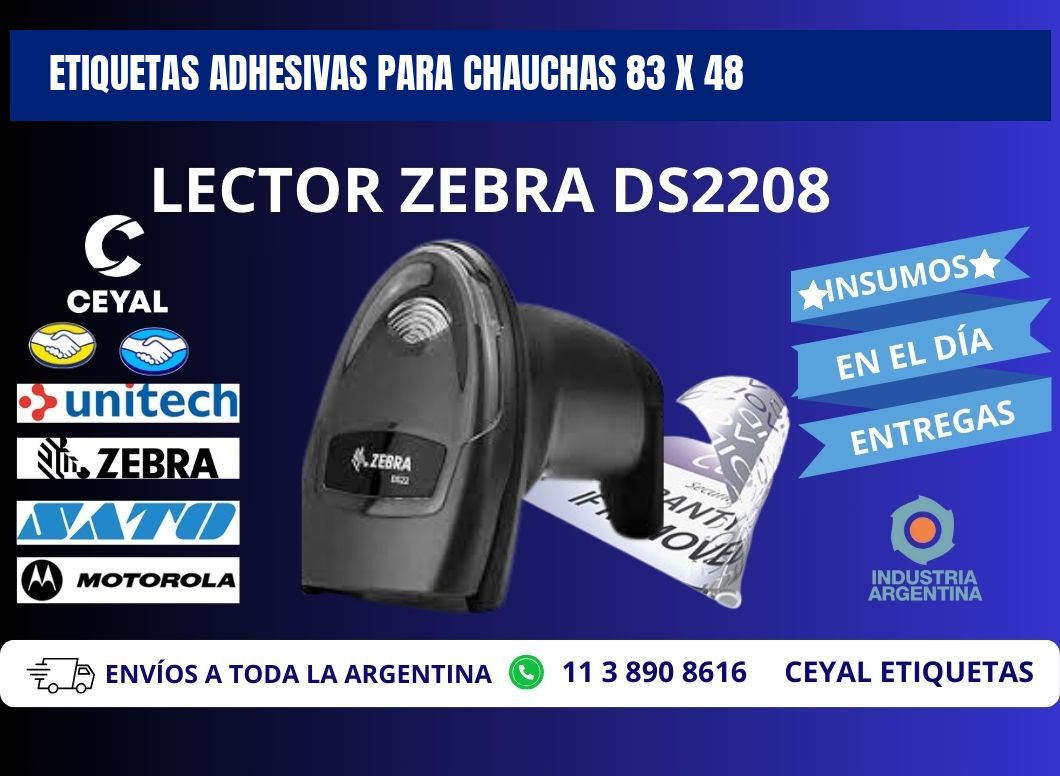 ETIQUETAS ADHESIVAS PARA CHAUCHAS 83 x 48