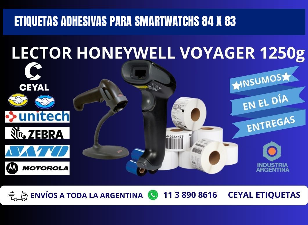 ETIQUETAS ADHESIVAS PARA SMARTWATCHS 84 x 83