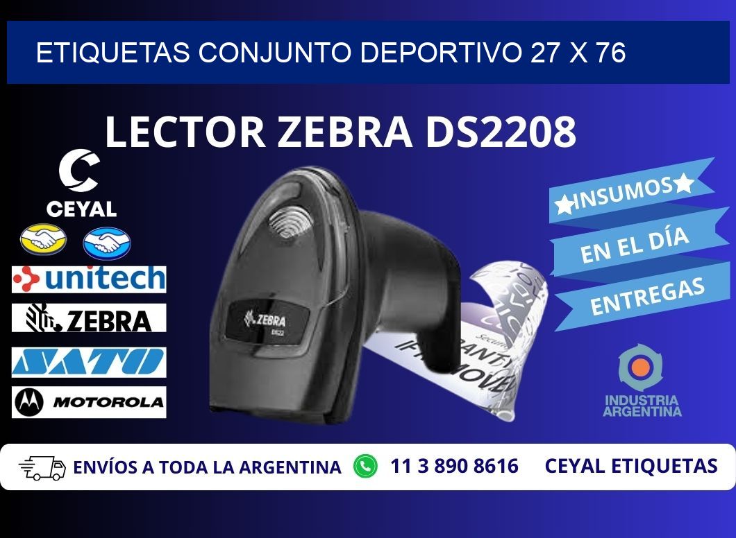 ETIQUETAS CONJUNTO DEPORTIVO 27 x 76