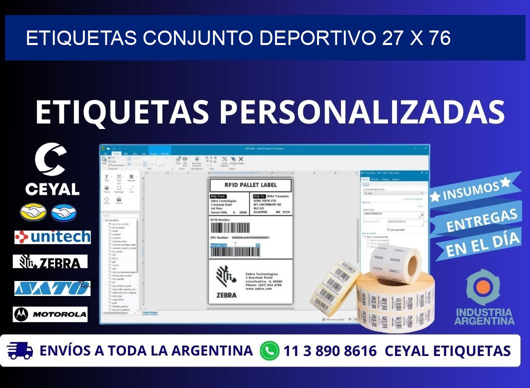 ETIQUETAS CONJUNTO DEPORTIVO 27 x 76