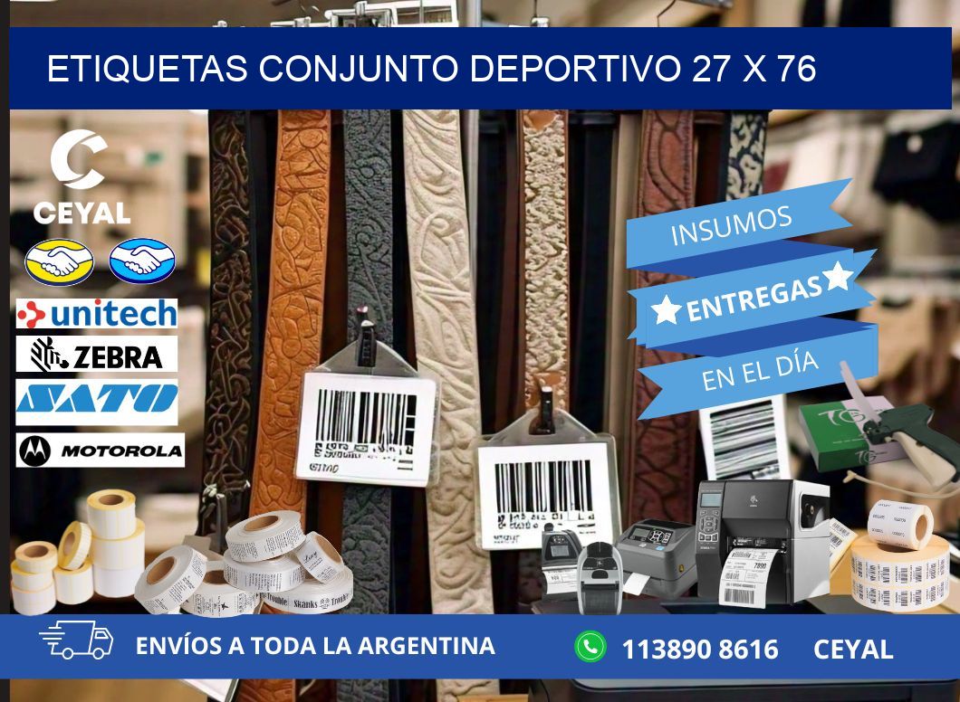 ETIQUETAS CONJUNTO DEPORTIVO 27 x 76