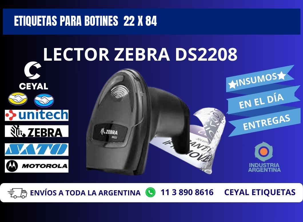 ETIQUETAS PARA BOTINES  22 x 84