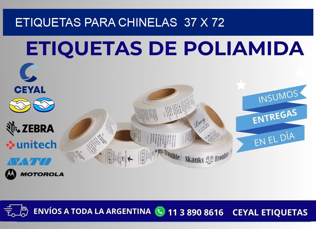 ETIQUETAS PARA CHINELAS  37 x 72