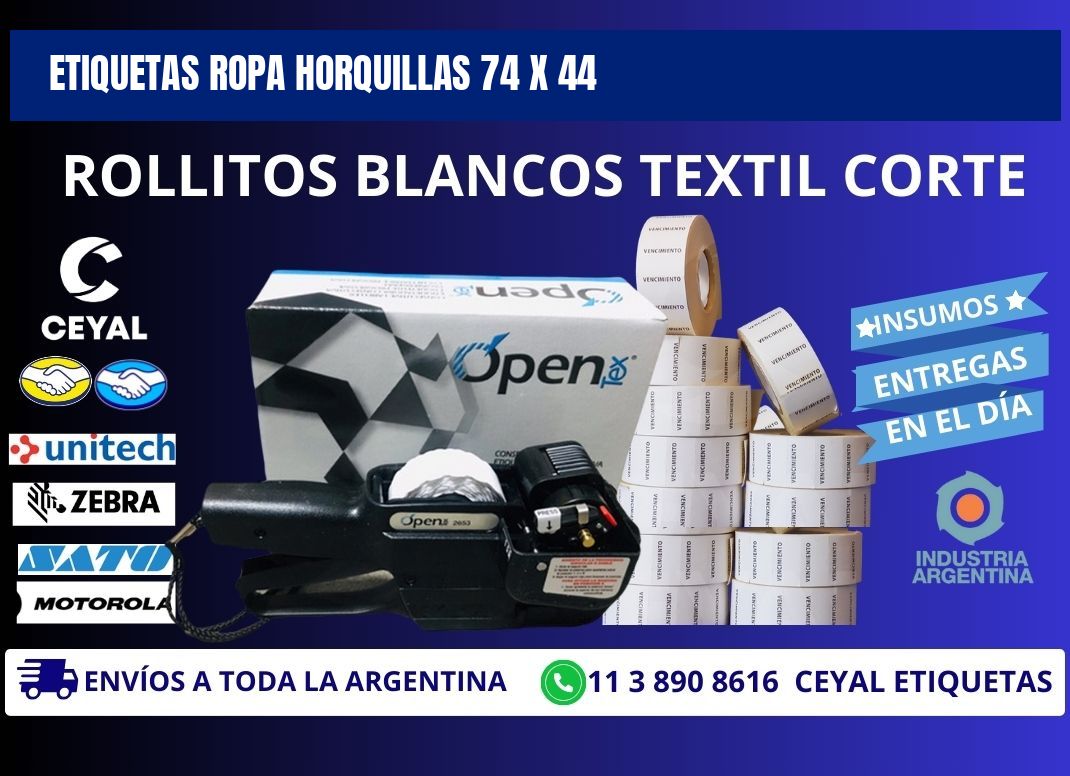 ETIQUETAS ROPA HORQUILLAS 74 x 44