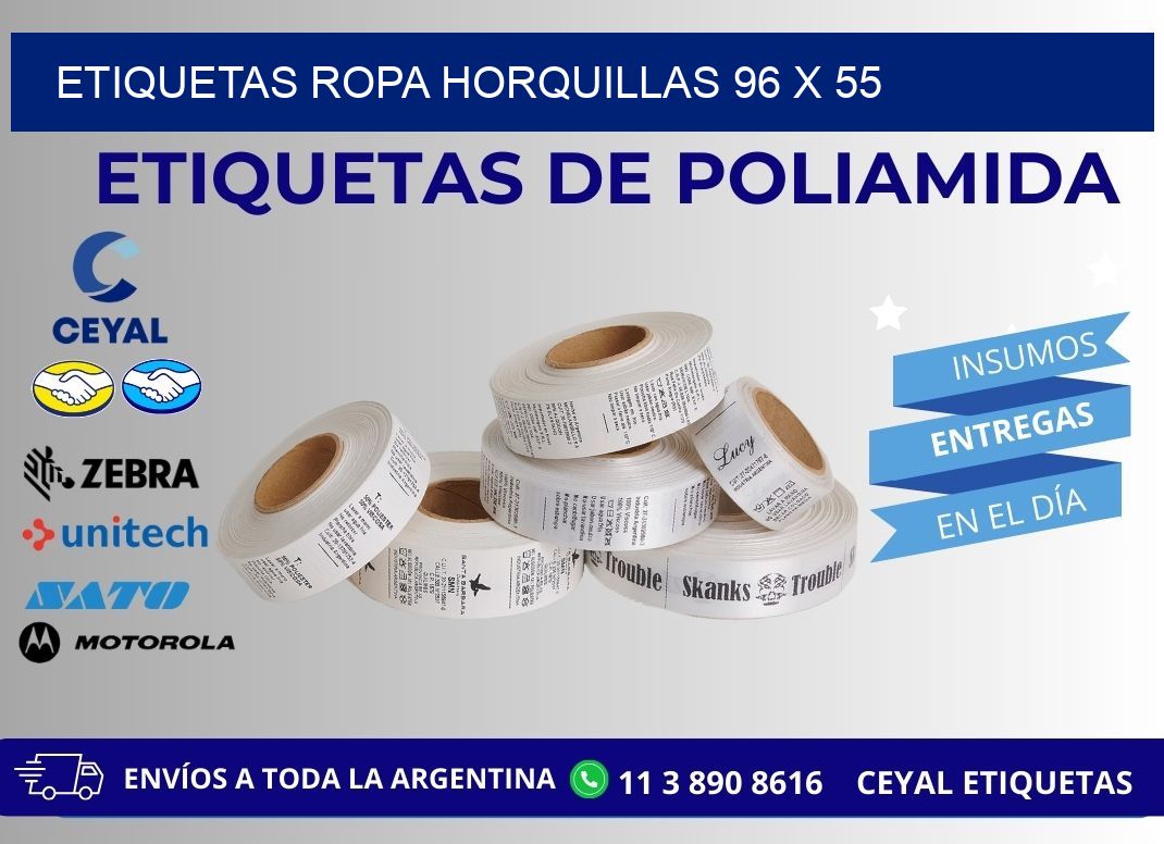 ETIQUETAS ROPA HORQUILLAS 96 x 55