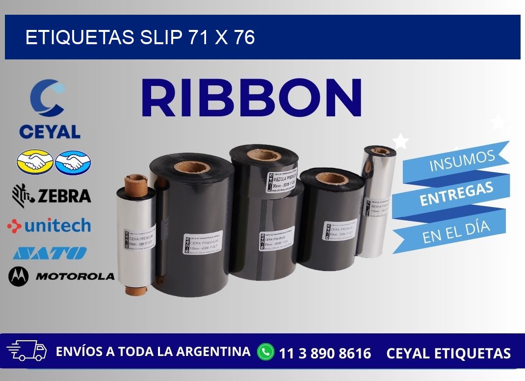 ETIQUETAS SLIP 71 x 76