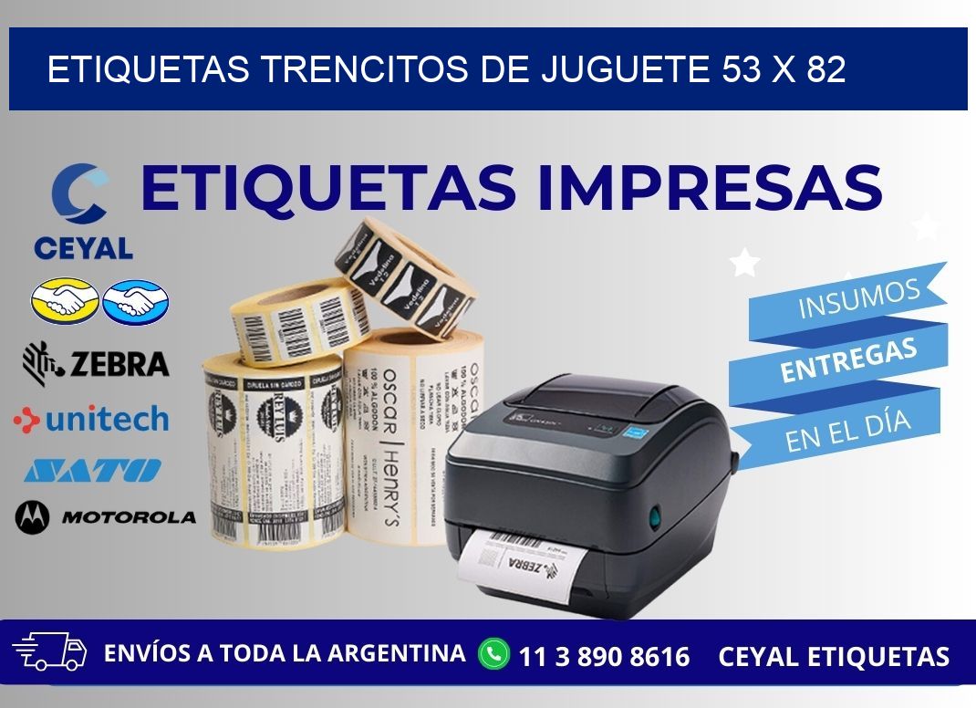 ETIQUETAS TRENCITOS DE JUGUETE 53 x 82