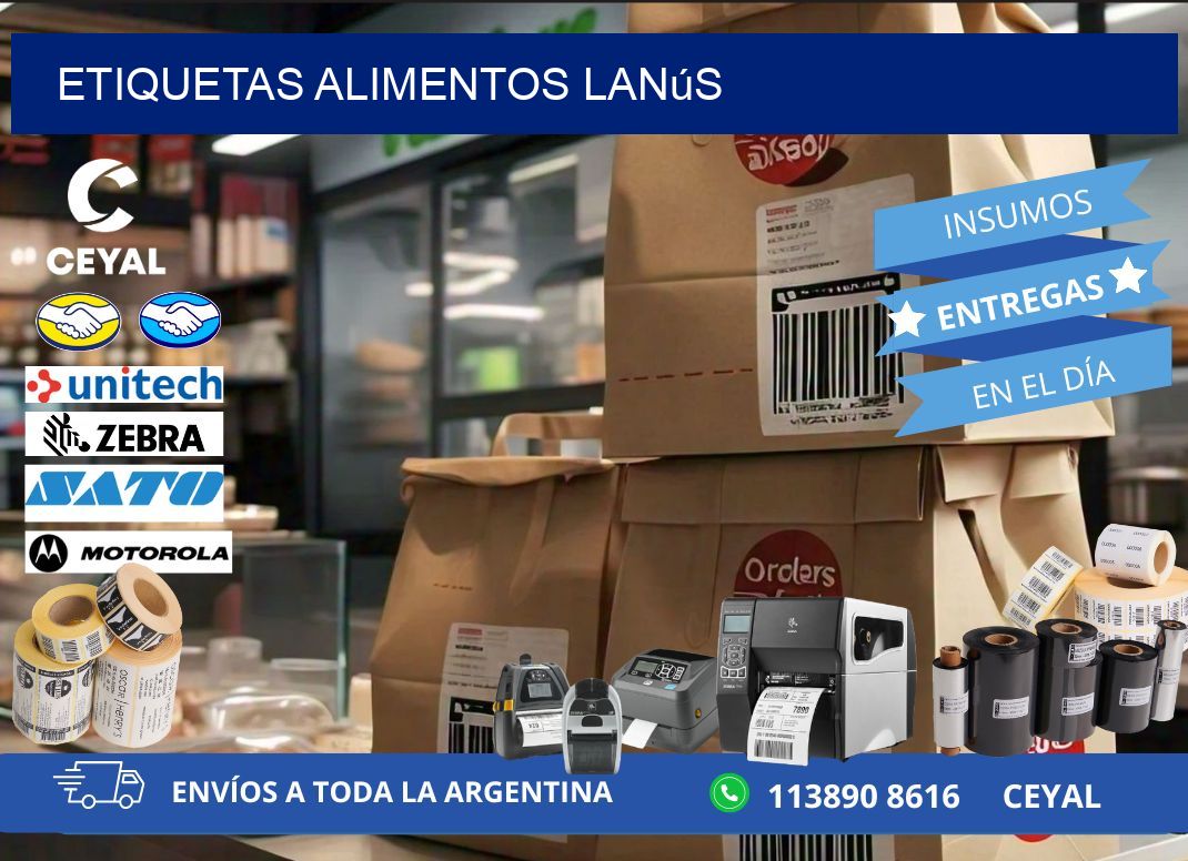 Etiquetas alimentos Lanús