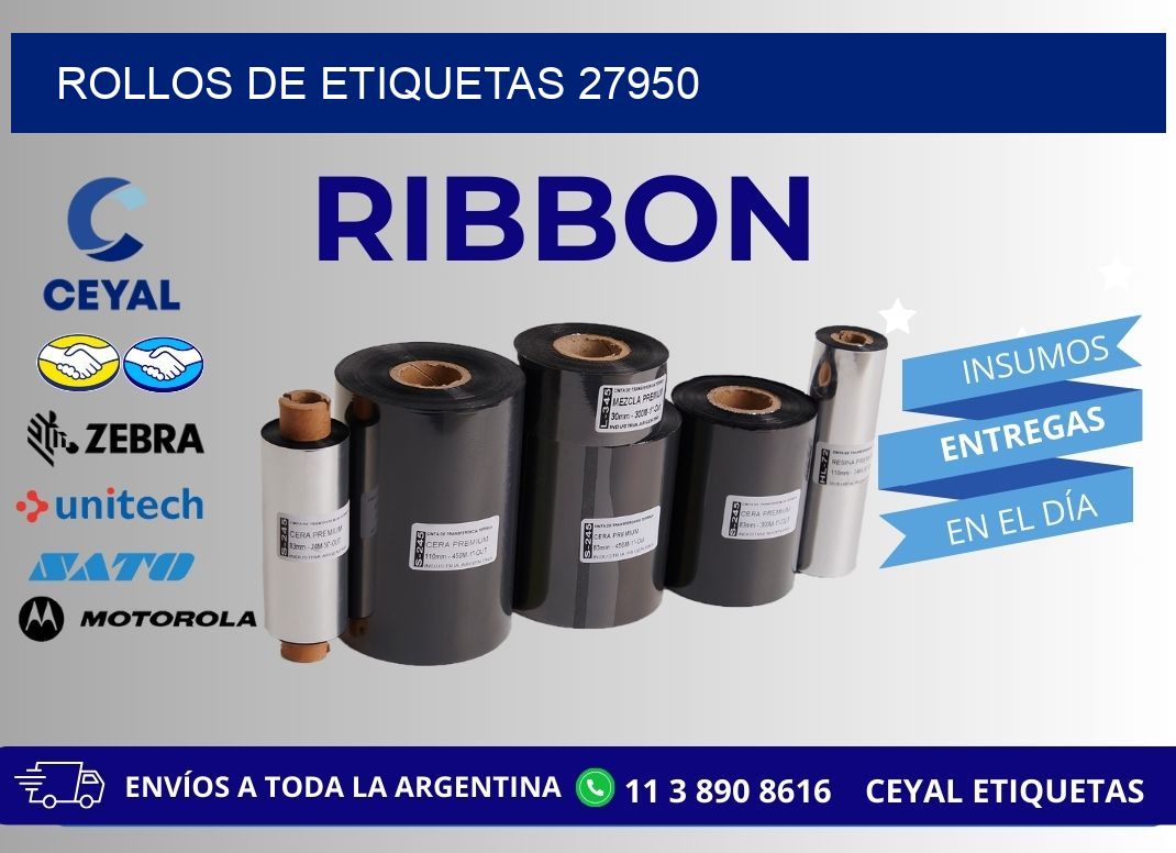 ROLLOS DE ETIQUETAS 27950