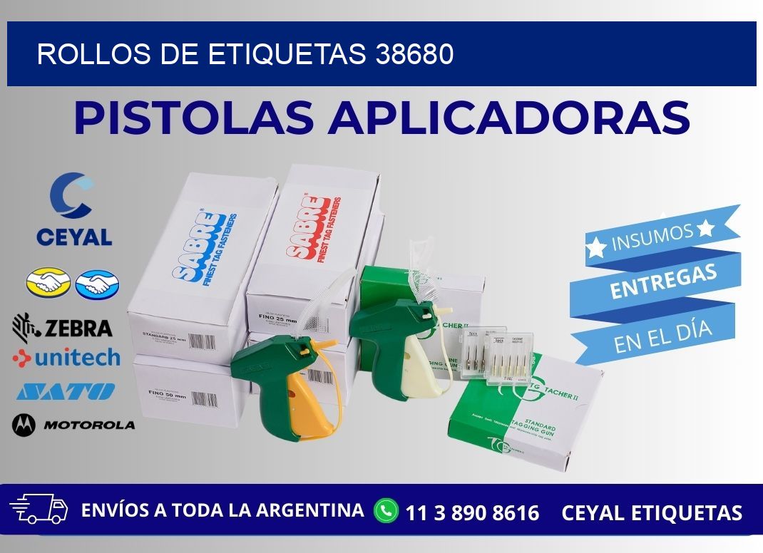 ROLLOS DE ETIQUETAS 38680