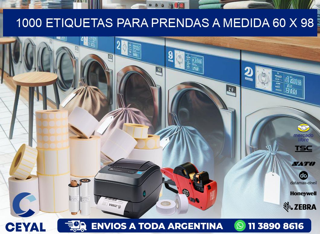 1000 ETIQUETAS PARA PRENDAS A MEDIDA 60 x 98
