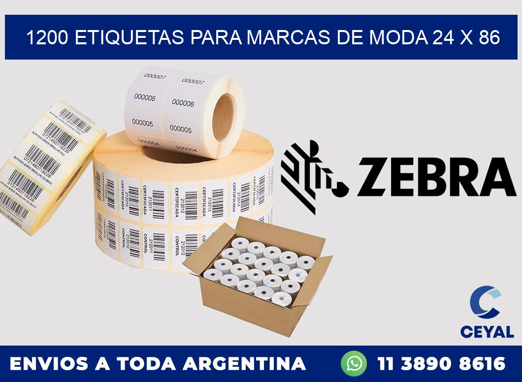 1200 ETIQUETAS PARA MARCAS DE MODA 24 x 86