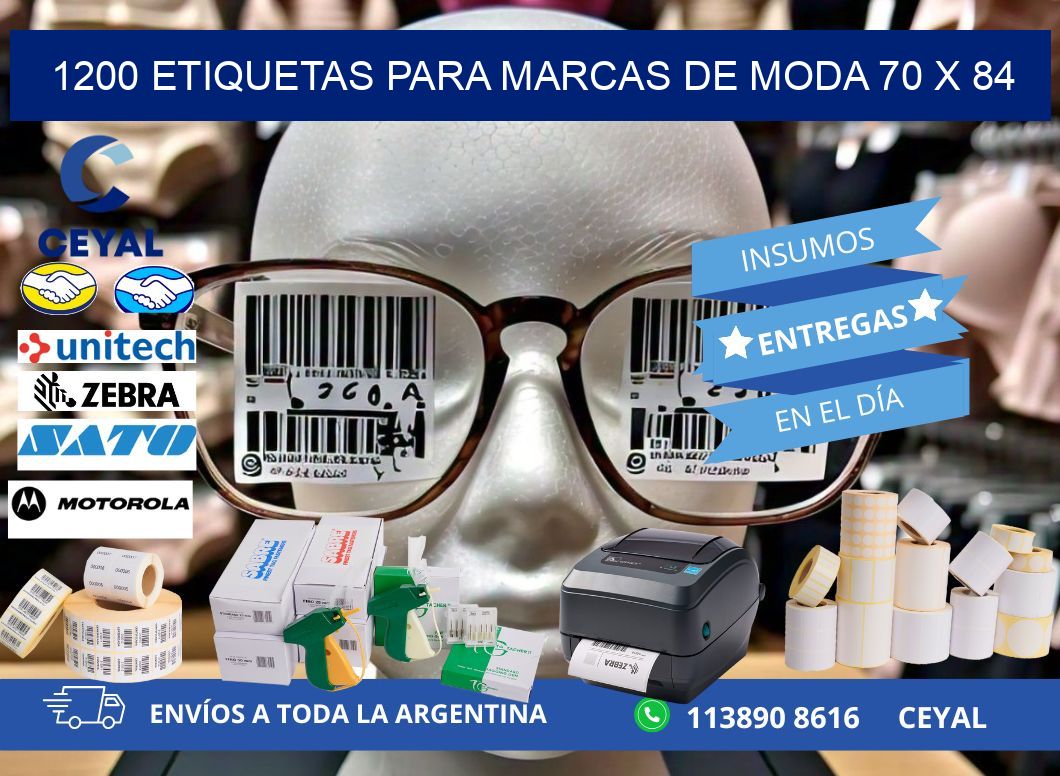 1200 ETIQUETAS PARA MARCAS DE MODA 70 x 84