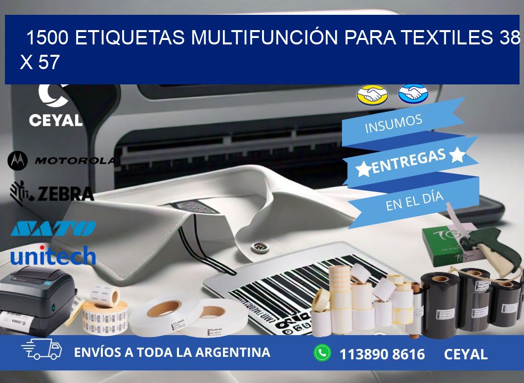 1500 ETIQUETAS MULTIFUNCIÓN PARA TEXTILES 38 x 57
