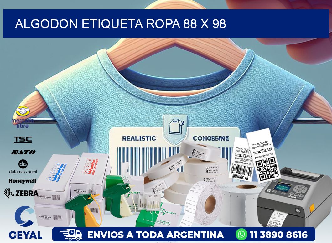 ALGODON ETIQUETA ROPA 88 x 98