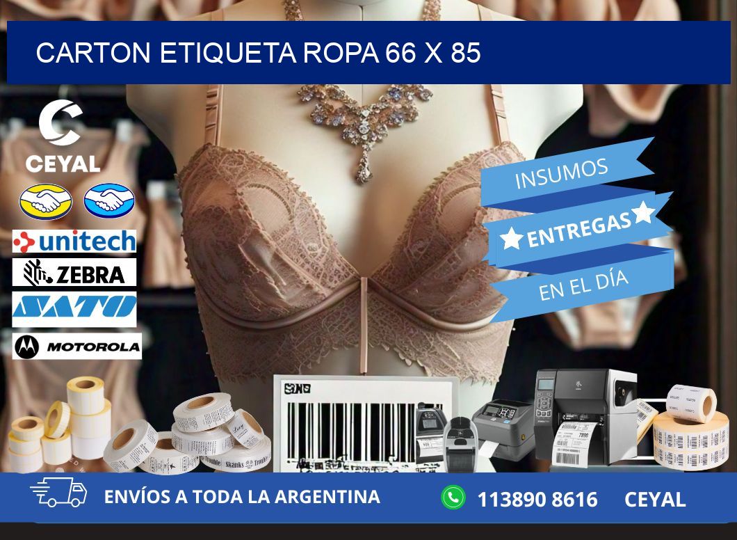 CARTON ETIQUETA ROPA 66 x 85