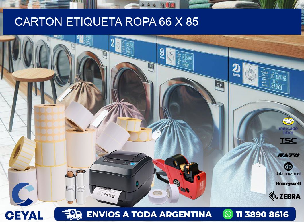 CARTON ETIQUETA ROPA 66 x 85