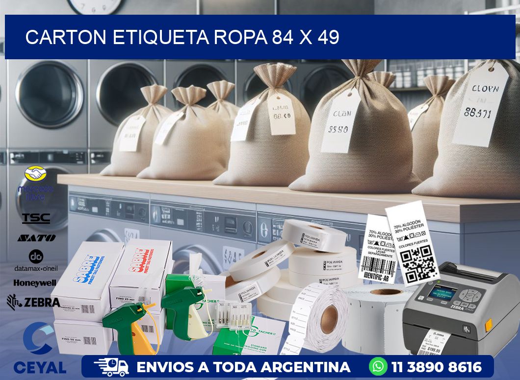 CARTON ETIQUETA ROPA 84 x 49