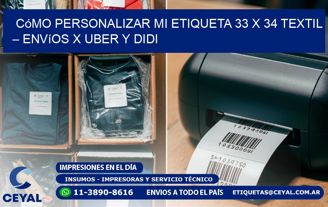 Cómo personalizar mi Etiqueta 33 x 34 textil – Envíos x Uber y DiDi